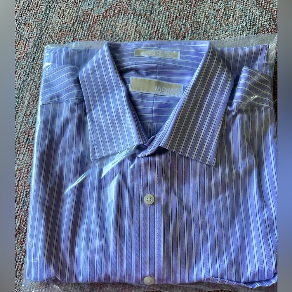 NWT 100% Cotton Micheal Kors Men’s Dress Shirt size 16.5